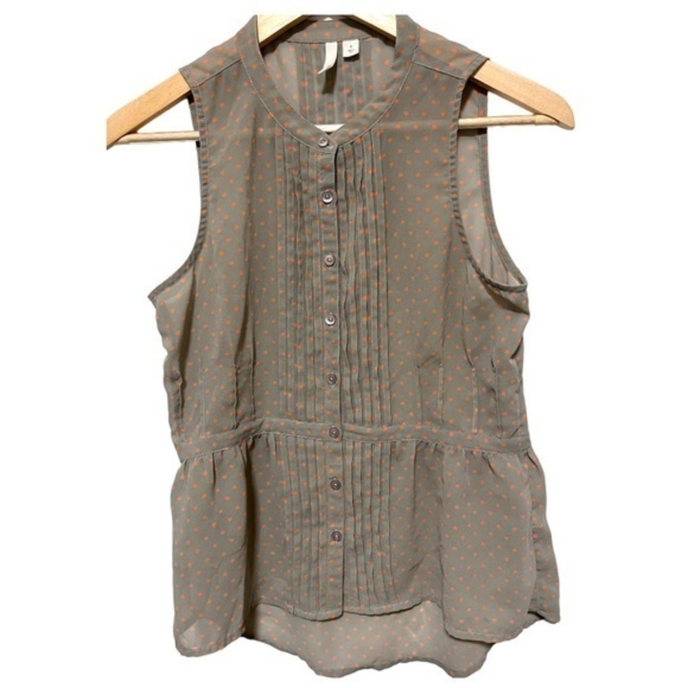 Frenchi Gray Heart Print Sleeveless Top